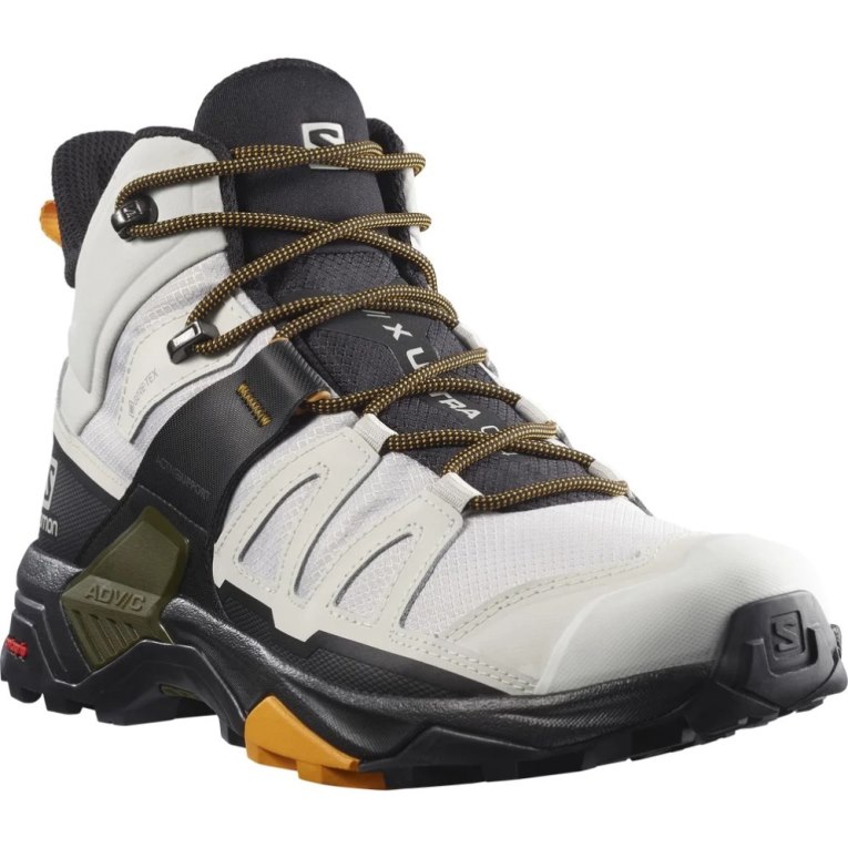 Botas Caminhada Salomon X Ultra 4 Mid GTX Masculino Branco Pretas | PT O63872